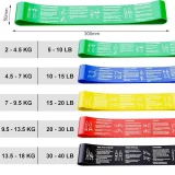 5 Pack PUPRLE Fitness Bands Set Printed with Exercises in German