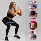 5 Pack PUPRLE Fitness Bands Set Printed with Exercises in German