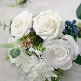 Ultra-Realistic White Artificial Roses with Stem