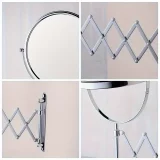 Premium Foldable Wall-Mounted Makeup Mirror