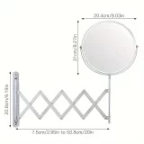 Premium Foldable Wall-Mounted Makeup Mirror