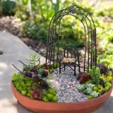 FAIRY GARDEN METAL SWING CHAIR