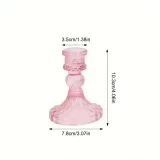 Pink Crystal Taper Candle Holders