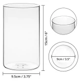 6 Pack 6 Inch Tall Clear Glass Vases