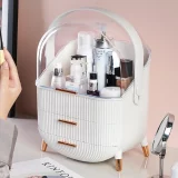 White Makeup Storage Organiser with Brush Jar