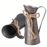 Rustic Galvanized Metal Vases