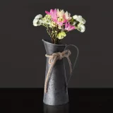 Rustic Galvanized Metal Vases