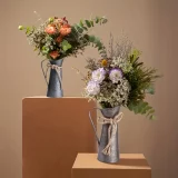 Rustic Galvanized Metal Vases